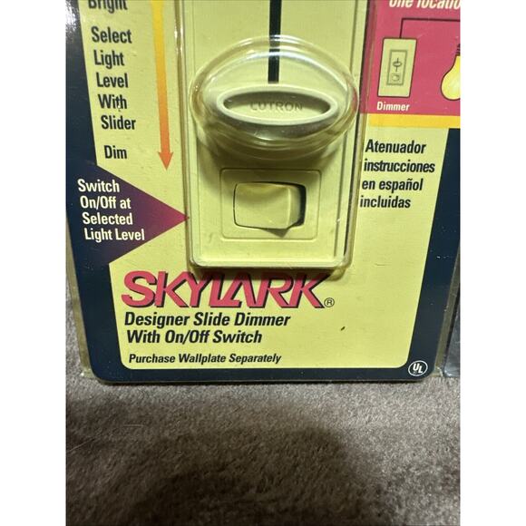 NIB Lutron Skylark Dimmer Switch S600PH -IV Ivory & S603PH AL Almond 600 Watts - Picture 4 of 13